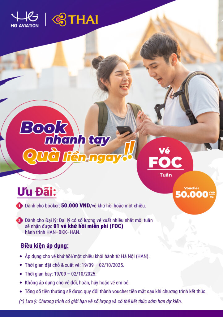 Book nhanh tay - Quà liền ngay cùng Thai Airways