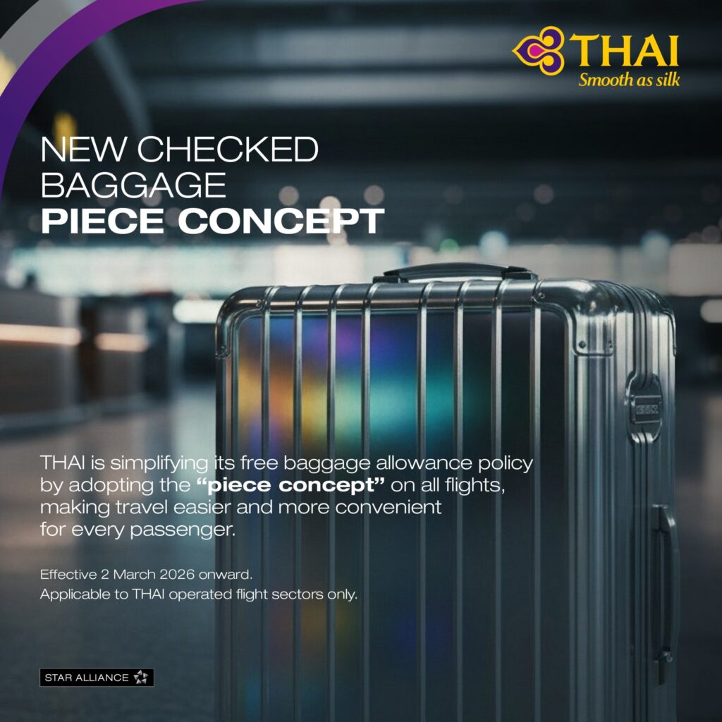 Thai Airways cập nhật chính sách hành lý ký gửi mới theo "Kiện hành lý"